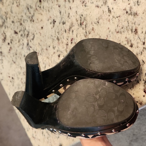Coach heeled clogs - Picture 4 of 4
